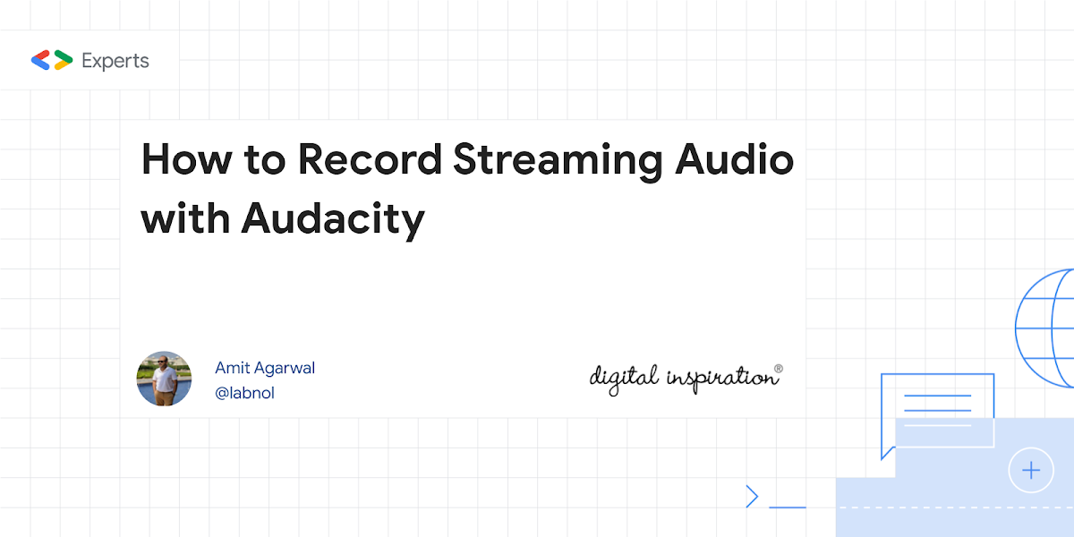 blackboard Moans TV set How to Record Streaming Audio with Audacity - Digital Inspiration