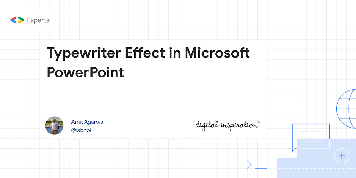 Typewriter Effect in Microsoft PowerPoint - Digital Inspiration