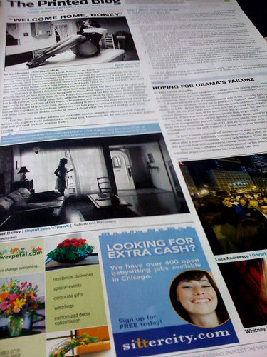 Printed Blog - Front Page
