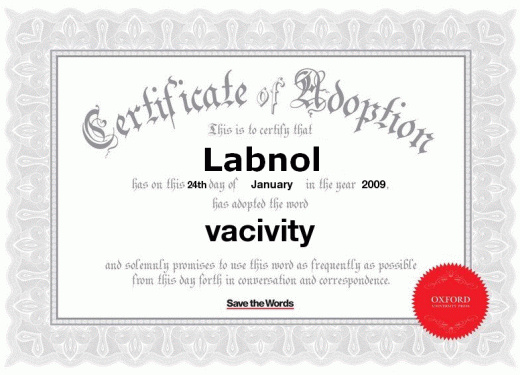 word certificate