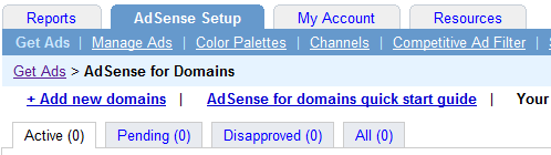 adsense domains setup