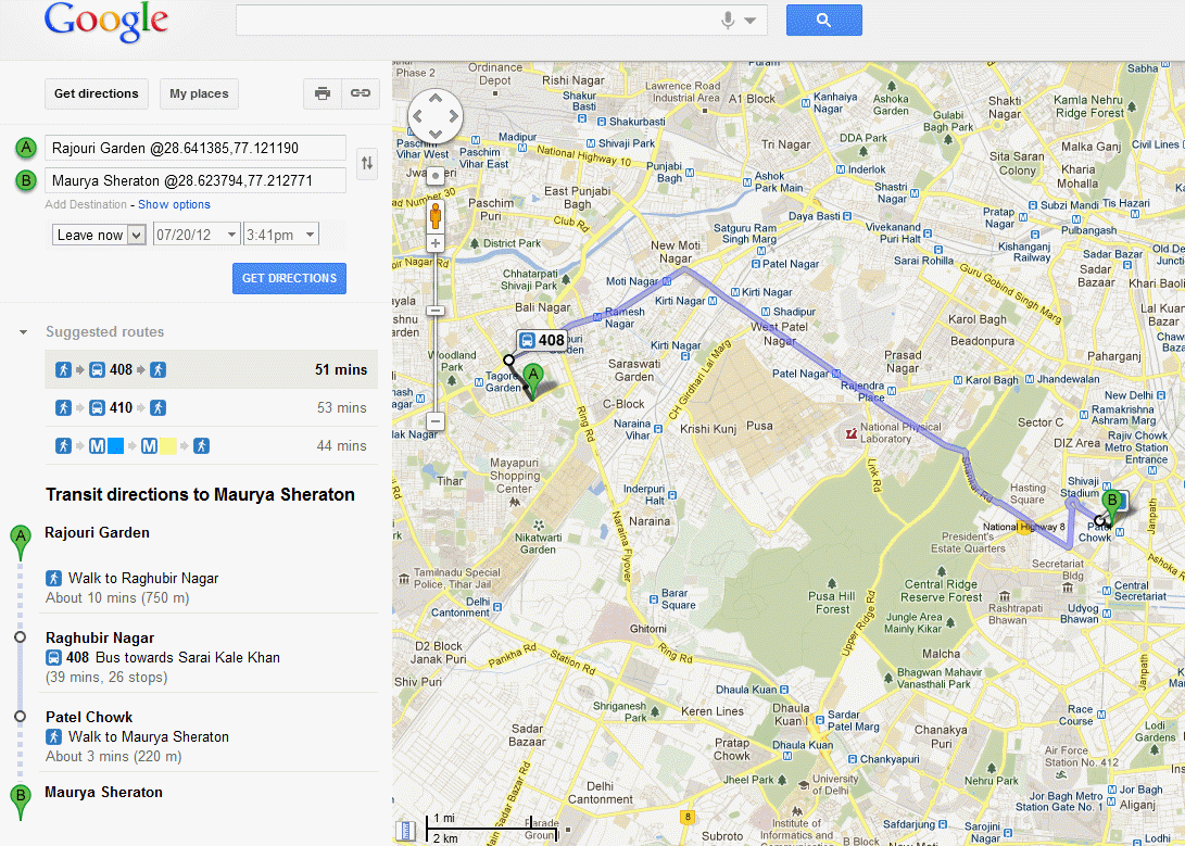 Delhi Metro Routes