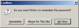 firefox remember password