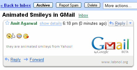 gmail smileys yahoo