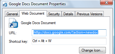 google docs properties