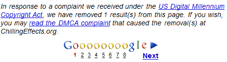 google dmca complaint