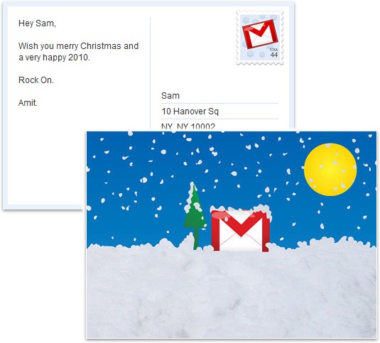 holiday card from google
