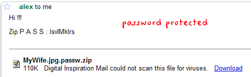 password protected mail