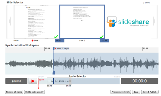 slideshare audio synchronization