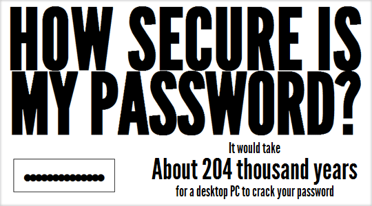 how strong password
