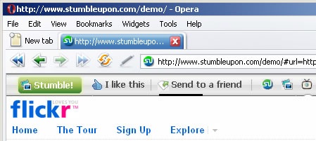 stumbleupon opera toolbar