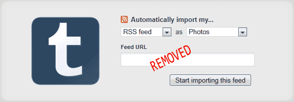 Tumblr RSS Import