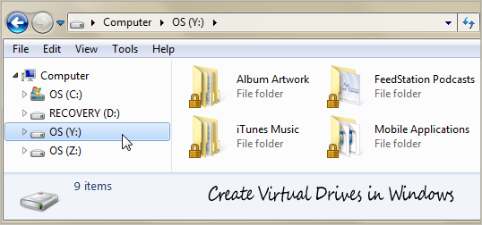 virtual folder drives