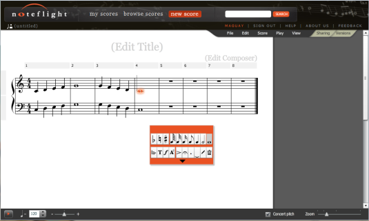music notation editor