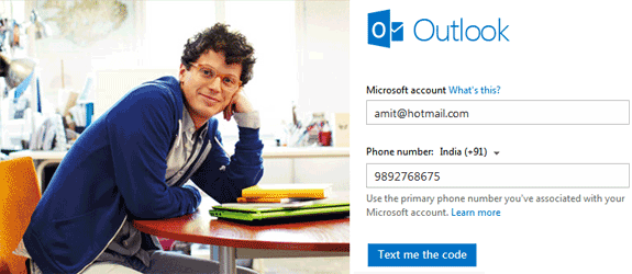 Sign-in Code for Outlook