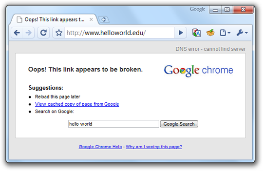 DNS Errors in Google Chrome