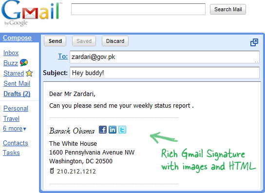 HTML Signatures in Gmail