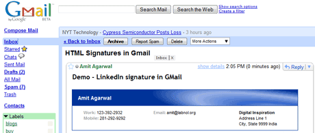 gmail linkedin signature