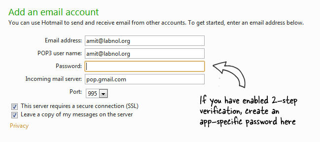 Enter Gmail Email and Password