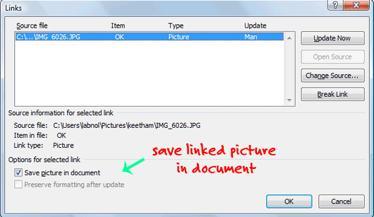 save linked word pictures