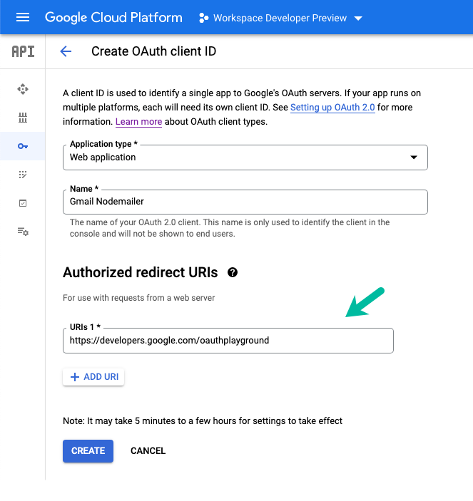Gmail SMTP OAuth Application