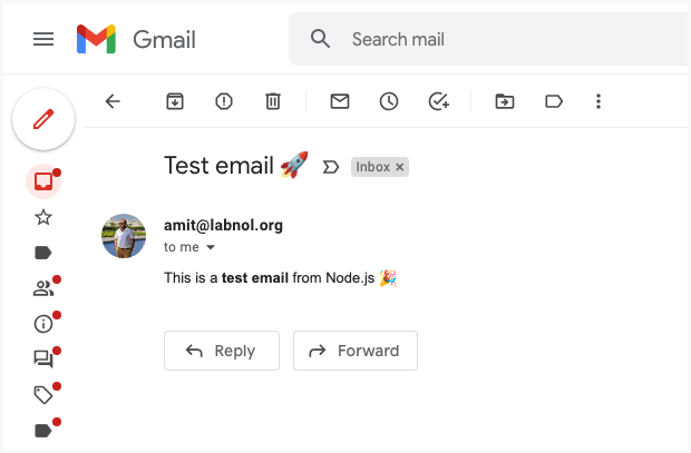 Gmail Sent email