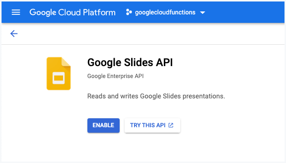 Enable Google Cloud APIs