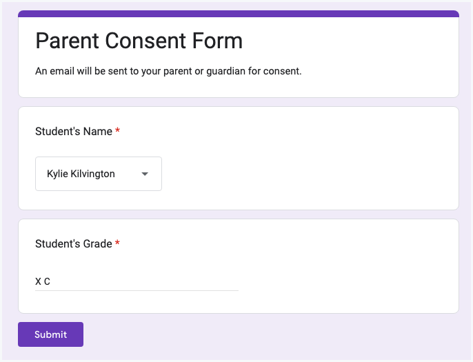 Parent Consent Form