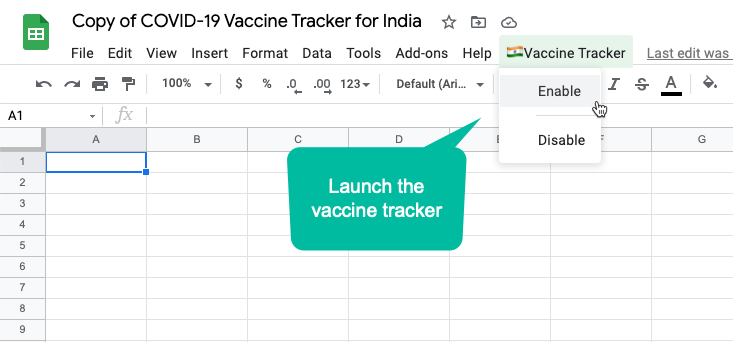 Vaccine Tracker Google Sheet