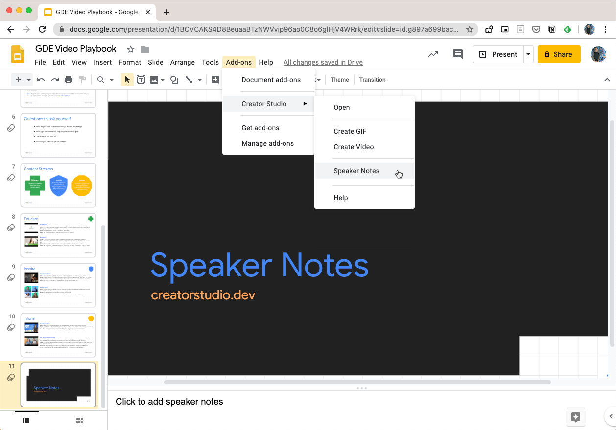 Download Speaker Notes in Google Slides