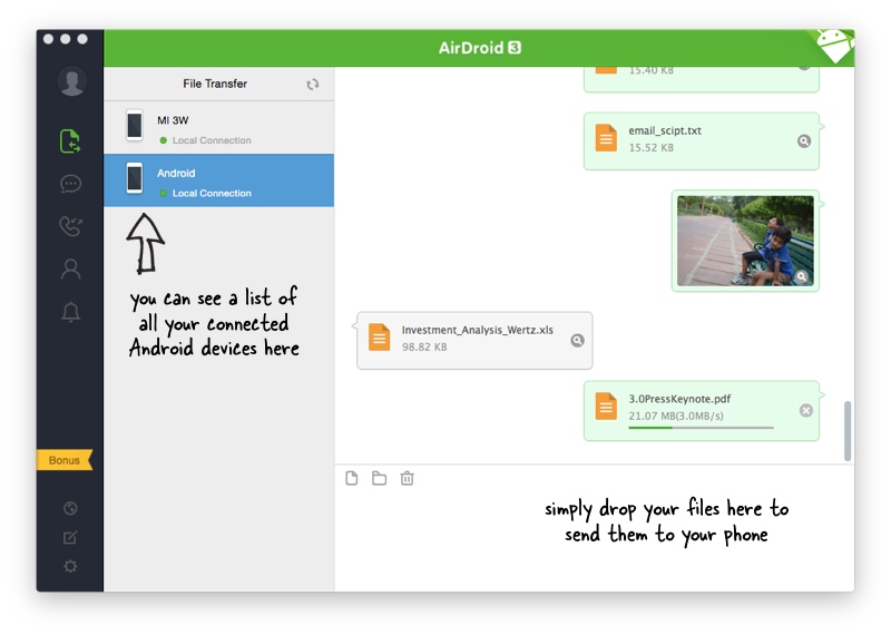 AirDroid for Windows and Mac