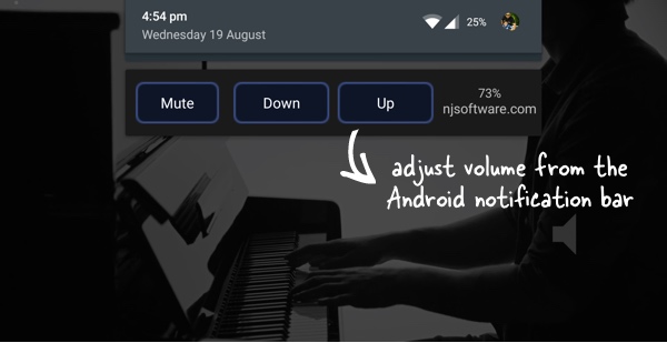 Android Volume Slider in Notification Bar