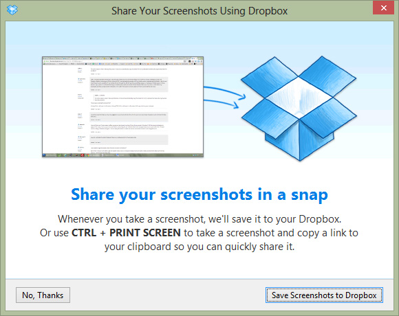 Print Screen to Dropbox Screenshots