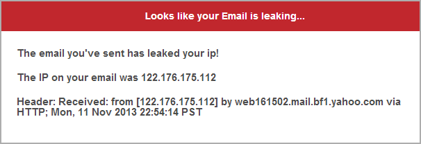 Email IP address