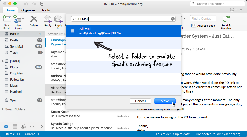 Gmail Archive Folder