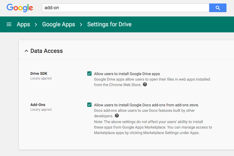 Google Apps Add-ons