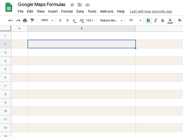 Google Maps Functions in Sheets